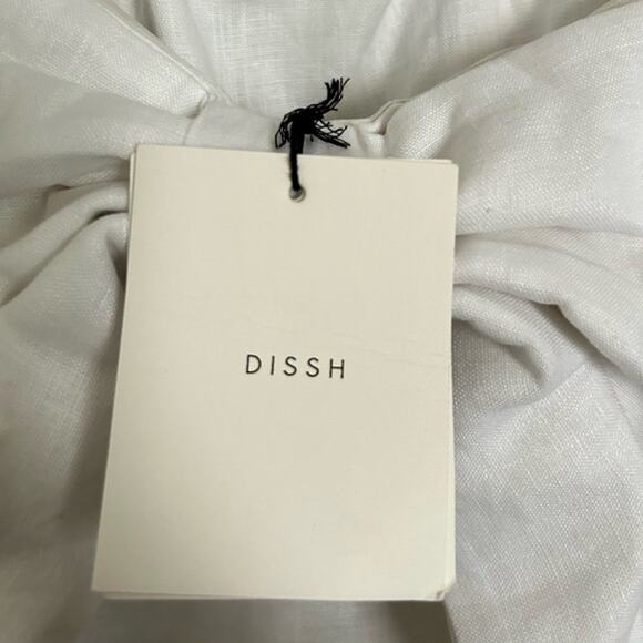 DISSH Aisle White Linen Back Bow Dress size 6 NWT bridal chic 90s coquette - Picture 12 of 15